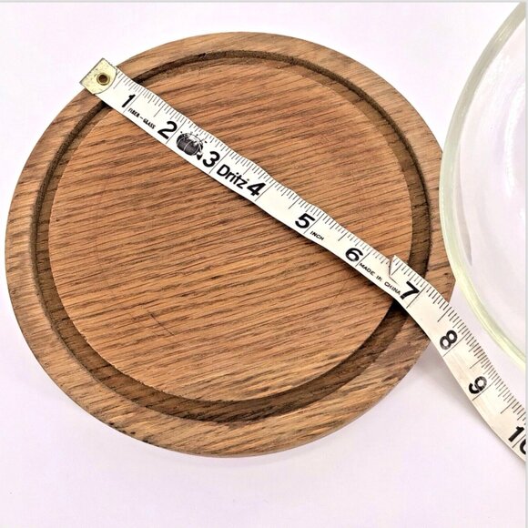 Vintage Wood Glass Cheese Cupcake Display Dome - Picture 7 of 9